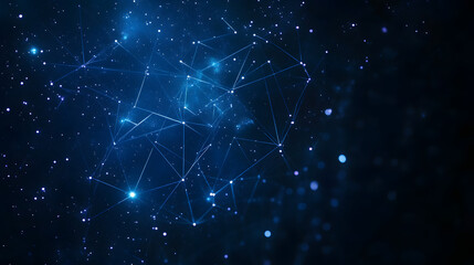 Cosmic web of light connecting distant galaxies in deep space, illustrating the vast structure of the universe.

