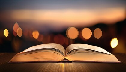 Vintage Elegance A Hardback Book Stands Out Against a Mysterious Blurred Backdrop, Embracing the Timeless Allure of Classic Literature and the Enigmatic Charm of 3D Artistry.