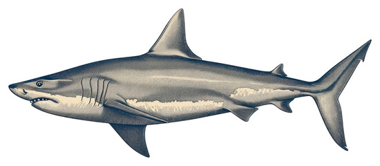 Naklejka premium PNG Shark animal fish great white shark.