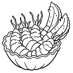 Detailed illustration of a crustacean with intricate features and limbs