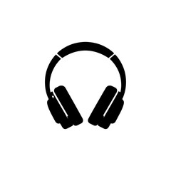 New Head phone silhouette icon design