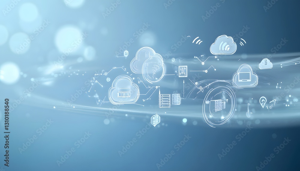 Poster cloud computing network data storage system technology