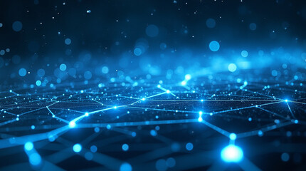 Dynamic Laser Light Show with a Starry Blue Energy Burst