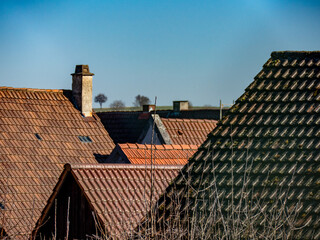 Dächer eines Dorfes