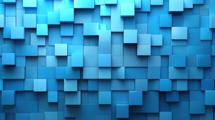 Abstract blue cube background texture.
