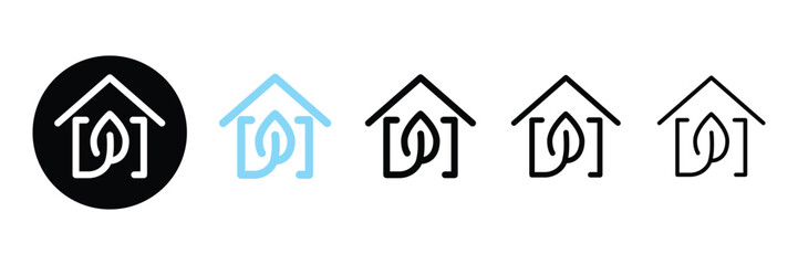 Set of house renovation icon collection. Housing growth, Update home, House repair symbol. Vector Illustration.