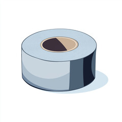 A standard black roll of duct tape, known for its strength and versatility in repairs, crafting, and household fixes