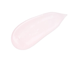 Cream sample isolated on white, top view