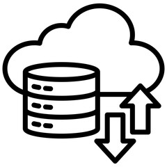 Big Data Outline Icon