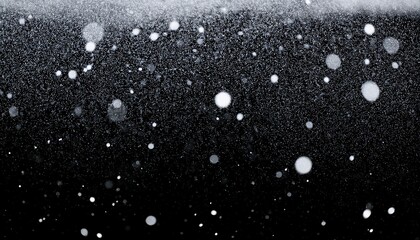 Obraz premium falling snowflakes on black overlay particles
