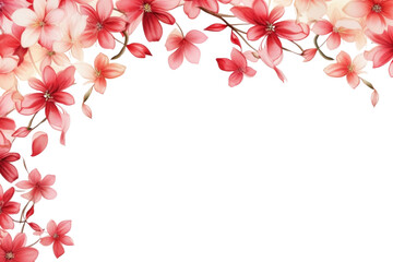 PNG Red flower border frame backgrounds petal plant.