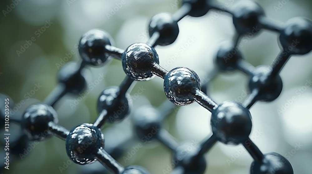 Poster 3d molecular structure model science technology nanotechnology