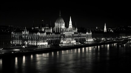 Obraz premium I love Budapest. Parliament building in Budapest. Travel to Hungary. Travel to Budapest.