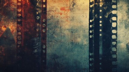 Obraz premium Vintage film strip texture background, creative graphic design