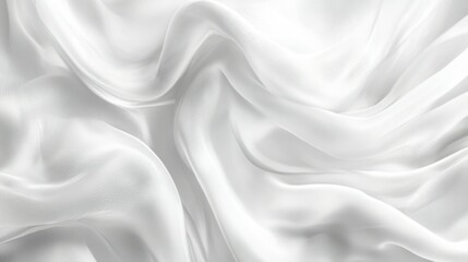 Naklejka premium White gray satin texture that is white silver fabric silk panorama background with beautiful soft blur pattern natural.