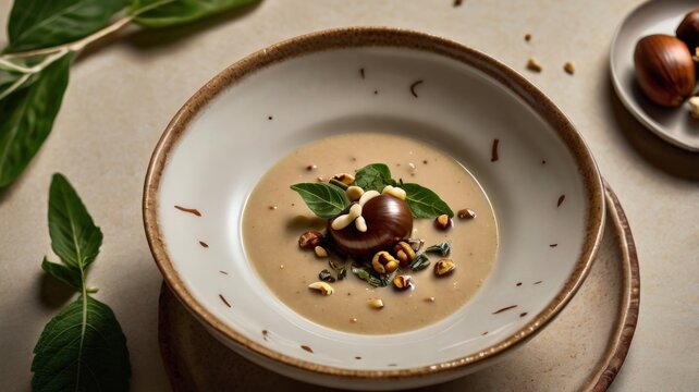 Porcini Mushroom and Chestnut Velout&eacute;