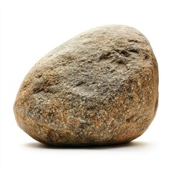 Fototapeta premium Smooth, round rock against white background
