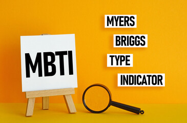 Myers Briggs Type Indicator Test MBTI is shown using the text