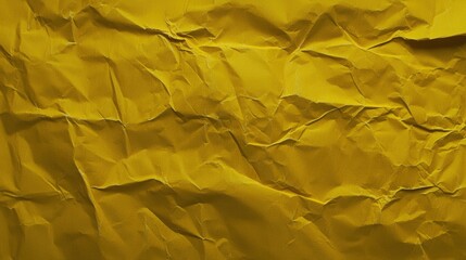 Crumpled Yellow Paper Background for Creative Use