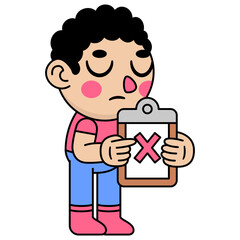 cute kid cancel clipboard