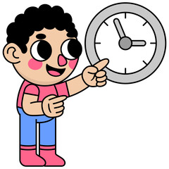 cute kid clock