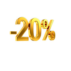 Golden 3D Discount Percentages: -20%