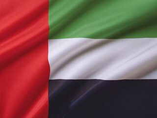 Obraz premium waving flag of united arab emirates