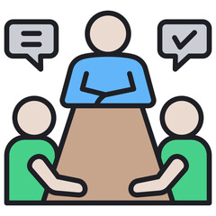 Meeting Lineal Color Icon