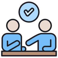 Negotiation Lineal Color Icon