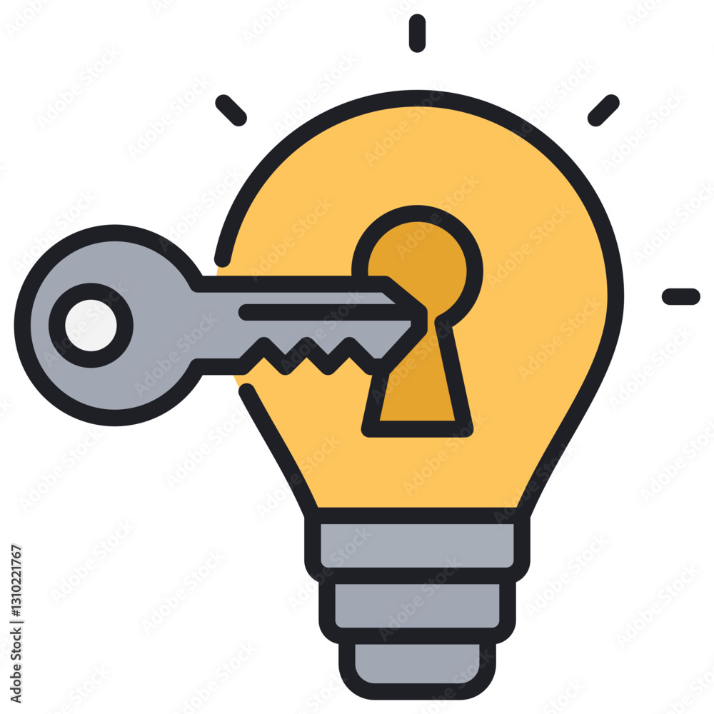 Poster Problem Solving Lineal Color Icon