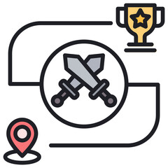 Challenge Lineal Color Icon