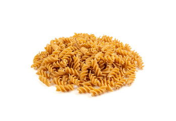 Raw Brown Pasta, Wholegrain Fusilli, Dry Whole Grain Noodle, Raw Spelt Macaroni, Healthy Italy Food