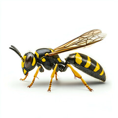 Macro Photography of a Yellow and Black Bee - Discover the Intricate World of Insects and Pollinators