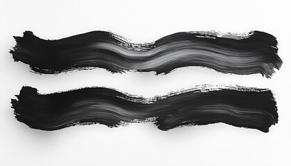 Black paint strokes on white background