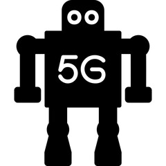 5g Robot Icon