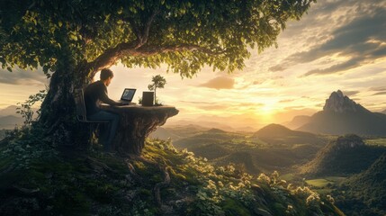 Von Ã¼berall arbeiten: Die Kunst des digitalen Nomadentums in freier Natur