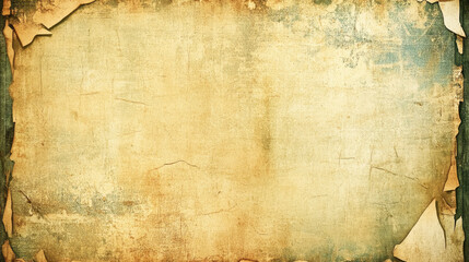 Naklejka premium Vintage aged paper texture with torn edges and subtle grunge background
