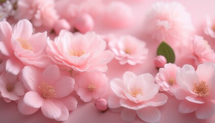 Obraz premium pink floral background with soft pastel colors and delicate flowers blooming floral background pink pastel delicate flowers