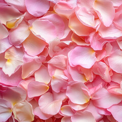 Vibrant pink and white rose petals creating a soft floral texture