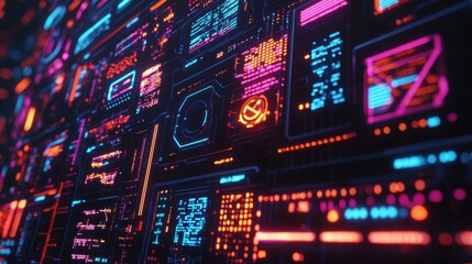 Fototapeta premium AI-Powered Supercomputer Visualizing Complex Learning