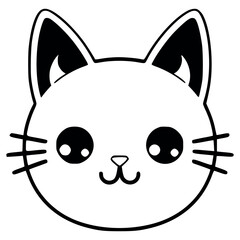 Kawaii Cat Face – Sweet Feline Cuteness