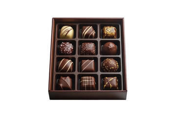 Delicious assortment of gourmet chocolates arranged elegantly in a gift box