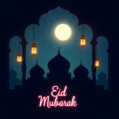 Serene Eid Nights A Celestial Blessing of Light.