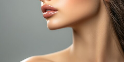 Fototapeta premium Soft and supple shoulder skin close-up