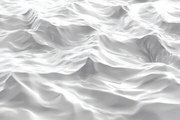 Obraz premium Monochromatic fluid surface, 3d rendered wavy background for presentations