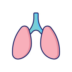 Lungs vector icon