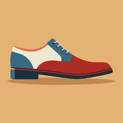 Colorful vintage shoe illustration on a warm background with no distractions