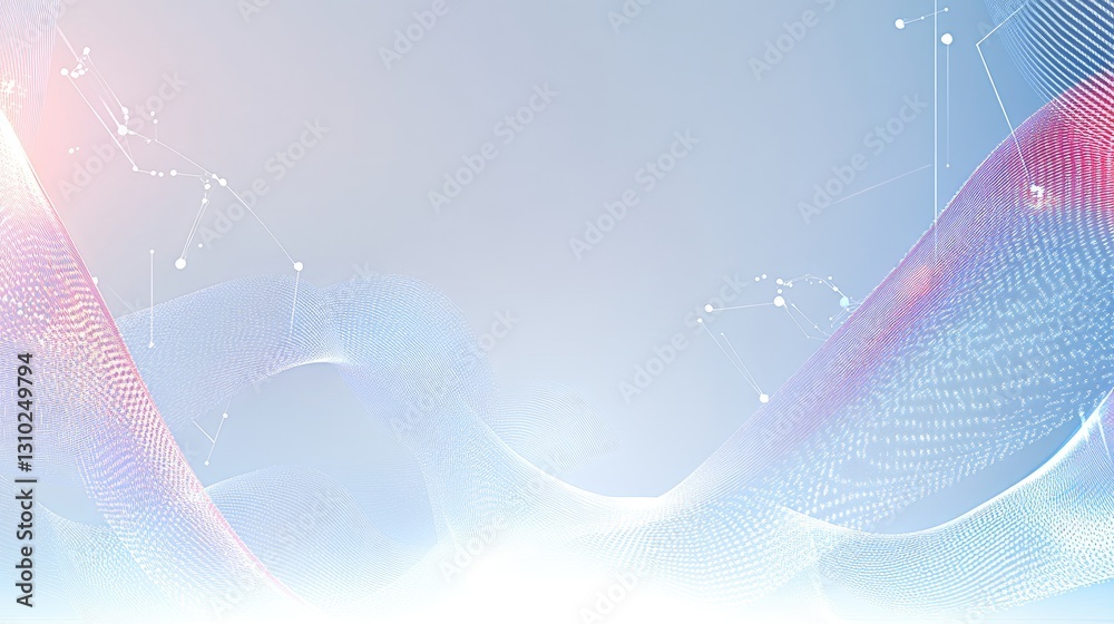 Wall mural abstract light streams create elegant pattern on a clean, bright, and modern backdrop