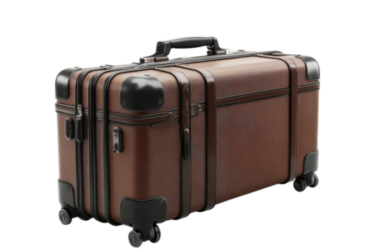 Stylish brown wheeled luggage perfect for travel and adventure on the go