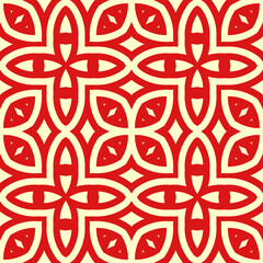 Rhombuses and circular figures, crosses ornament. Seamless pattern. Embroidery backdrop. Tiles wallpaper. Ethnic motif. Geometric linear background. Digital paper. Geometrical textile print.